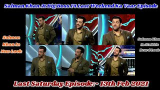 Salman Khan At Big Boss 14 Last Weekend Ka Vaar Saturday Episode.. 13th Feb 2021 Episode..
