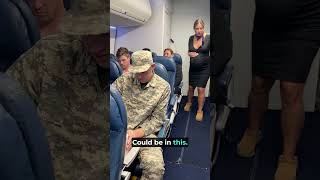 Military husband finds out he is having a baby mid flight 😱