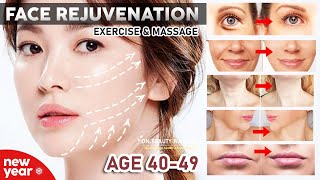 Age 40-49 | Face Rejuvenation | Reverse aging, Youthful facelift and neck lift, Fix face wrinkles