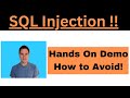 Perform a SQL Injection Attack (and how to avoid in your code!)