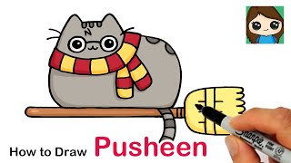 How to Draw Pusheen Harry Potter Easy