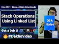 peek(), stackTop() and Other Operations on Stack Using Linked List (with C Code)