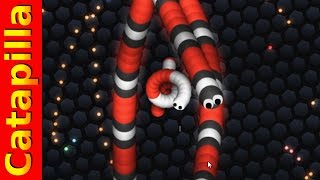 Slither.io Gameplay King Giant Snake vs All Snakes. Epic Slitherio Multiplayer Funny Moments.