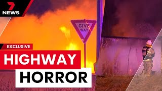 Three killed in a fiery Bruce Highway pile-up | 7 News Australia