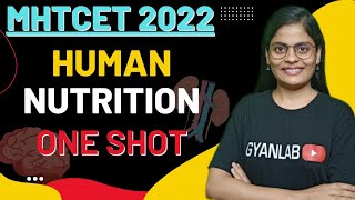 🛑 MHTCET 2022 | Human Nutrition | One Shot Lecture | Biology | Gyanlab | Anjali Patel |