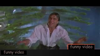 Funny video | Sanjay Dutt & Nagma rain dance with sound of Pag Ghunghroo song