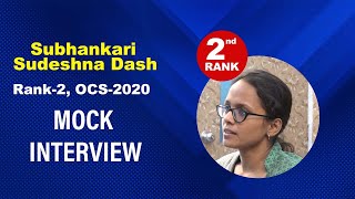 Subhankari Sudeshna Dash, Rank-2, OCS 2020 | Vajirao IAS Academy