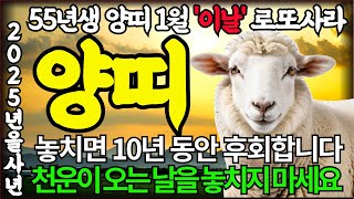 1955년 을미생 양띠의 2025년 1월 운세 대공개! \