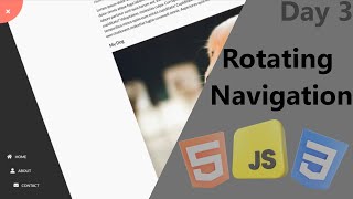 Rotating Navigation using HTML, CSS & JS | How to make a Rotating Navigation | #day3