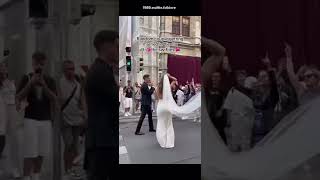 Couple gets married in Vienna ft. the swifties #swiftie #taylorsversion #lovestorytv