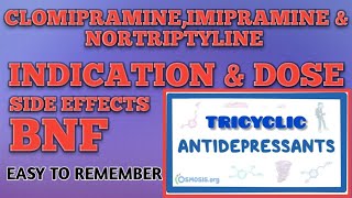 TRICYCLIC ANTIDEPRESSANT [CLOMIPRAMINE,IMIPRAMINE,NORTRIPTYLINE]