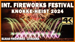 ⁴ᴷ Int. Fireworks Festival Knokke-Heist 2024: Blikas - Lithuania \\ Litouwen - Vuurwerk - Lietuva