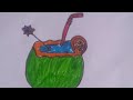 How to Draw Coconut Water Step by Step || Green Coconut Drawing || Easy Coconut Drinks Drawing..