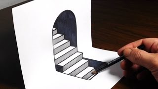 How to Draw 3D Steps - Easy Trick Art