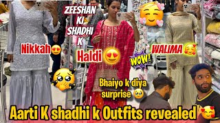 Aarti ke Shadhi k Kapde Reveal 😍Zeeshan ki shadhi k liye🥹Bhaiyo n Diya Surprise 🙈| Aarti vlogs |