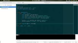 Example of GtkHeaderBar application using glade 3.20 and python