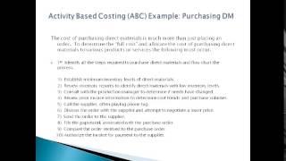 MC16: Managerial/Cost Accounting: Activity Based Costing