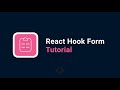 React Hook Form - Tutorial