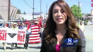 Cesar Chavez Marchers have a message for President Trump