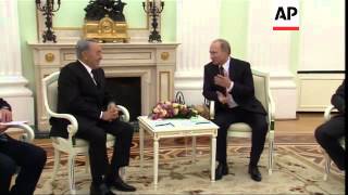 Putin meets Nursultan Nazarbayev of Kazakhstan