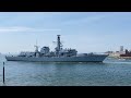 HMS St Albans arrives in Portsmouth for first time following 4 year refit