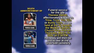 Theresa Daniel ~ Short Obituary