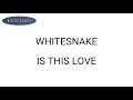 Whitesnake - Is This Love Drum Score