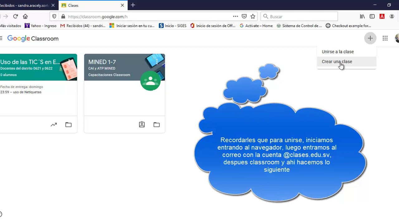 Como Unirse A Una Clase En Classroom MINEDUCYT - YouTube