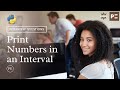 Python Interview Questions | Print Numbers In An Interval | Perfect eLearning by Perfect Plan B