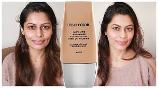 Urban Color Modicare Foundation Review \u0026 Demo | Longevity Test | First Impressions | Kavya K