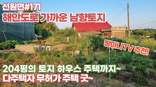 선원면#171 (1억8천만 가능) 주택 하우스내 컨테이너 가꾸기 좋은 텃밭 한가로운 마을 시야가 탁 트인 남향토지