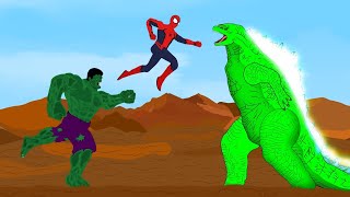 SuperHero: Spiderman - Hulk vs BLUE GODZILLA - SIREN HEAD [HD] Godzilla & Hulk Movies Animation