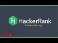 🔴 Hackerrank problem solving (Python3)