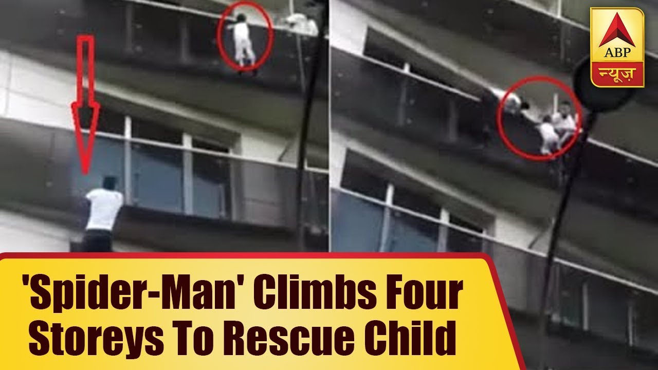 'Spider-Man' Of Paris Climbs Four Storeys To Rescue Child | ABP News ...