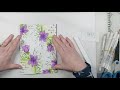 build a beautiful background using flower stamps from shady designs