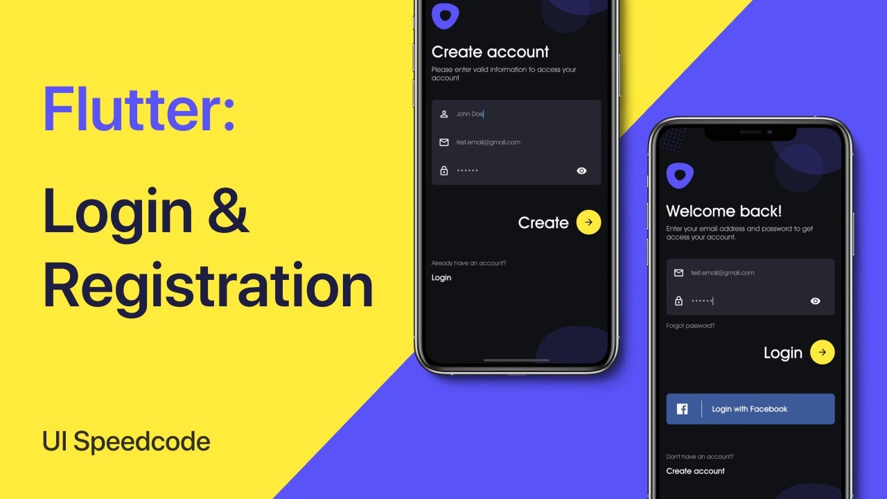 Flutter Login Page Ui Speed Code Flutter Build Apps For Any Screen