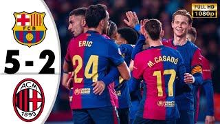 Barcelona vs Ac Milan 5-2 • Champions League Highlights \u0026 All Goals 2025 • Hasil Bola Tadi Malam