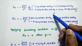 TE Waves in Rectangular Waveguide - Field Equations of TE Waves