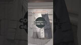 GUIDE TO : CONVERTIBLE CARGO PANTS #shorts #cargopants #unisex #howto #fashion