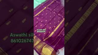 Handloom korvai border pure silk saree with Silkmark certificate #thirubuvanam#silkmark #indiansaree