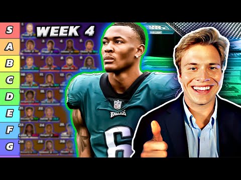 Top 30 Wide Receiver Rankings & Tiers | Week 4 Fantasy Football - YouTube