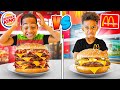 MCDONALD'S VS BURGER KING FOOD CHALLENGE | The Prince Family Clubhouse