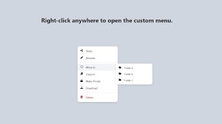 Custom Right-Click Menu using HTML, CSS & JavaScript