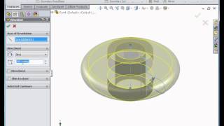SolidWorks Tutorial - Basic exercise demonstrating revolve and revolved cut features