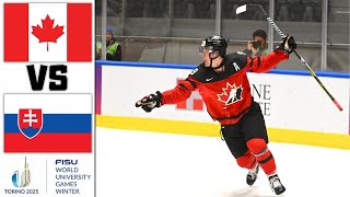 CANADA VS SLOVAKIA GOLD MEDAL GAME UNIVERSITY GAMES 2025 HIGHLIGHTS