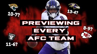AFC Record Predictions | NFL Season Preview 2022