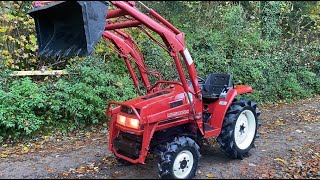 Mitsubishi MT18 4WD Compact Tractor \u0026 Power Loader \u0026 Bucket