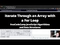 Iterate Through an Array with a For Loop (Basic JavaScript) freeCodeCamp tutorial