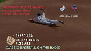 1977 10 05 Phillies at Dodgers NLCS Game 2 Baseball Radio