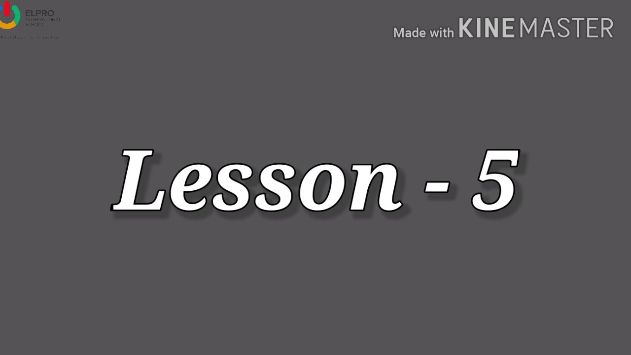 Lesson 5